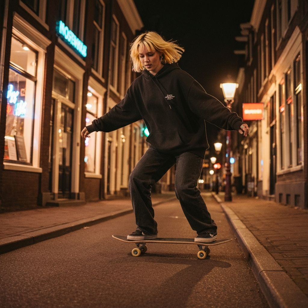 late night skate in the noir hoodie